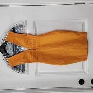 Cut The Act Midi Dress - Orange